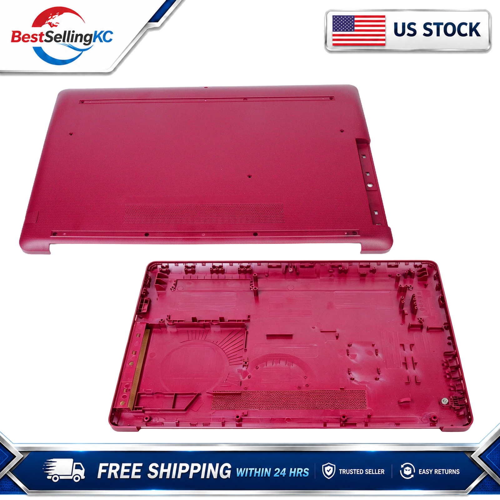 Burgundy Bottom Cover Base Enclosure for HP 17BY 17-BY 17T-BY 17-CA 17Z-CA US