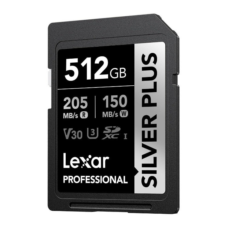 Lexar 512GB Professional SILVER PLUS UHS-I SDXC Memory Card