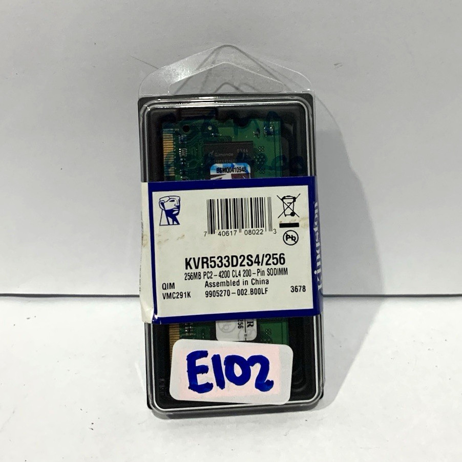 Kingston ValueRAM 256MB DDR2 PC2-4200 200-Pin SO-DIMM Non-ECC KVR533D2S4/256