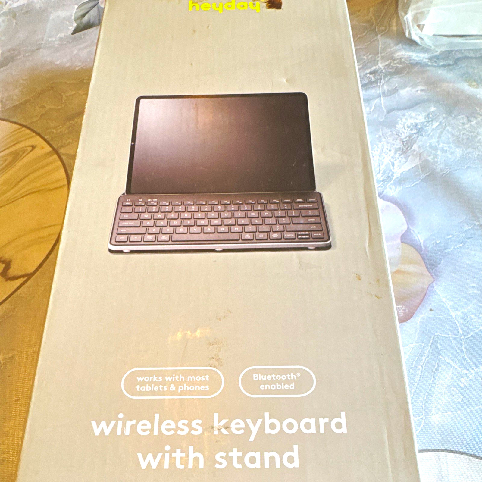 heyday Wireless Keyboard w/ Stand for Tablets Bluetooth QWERTY English Black