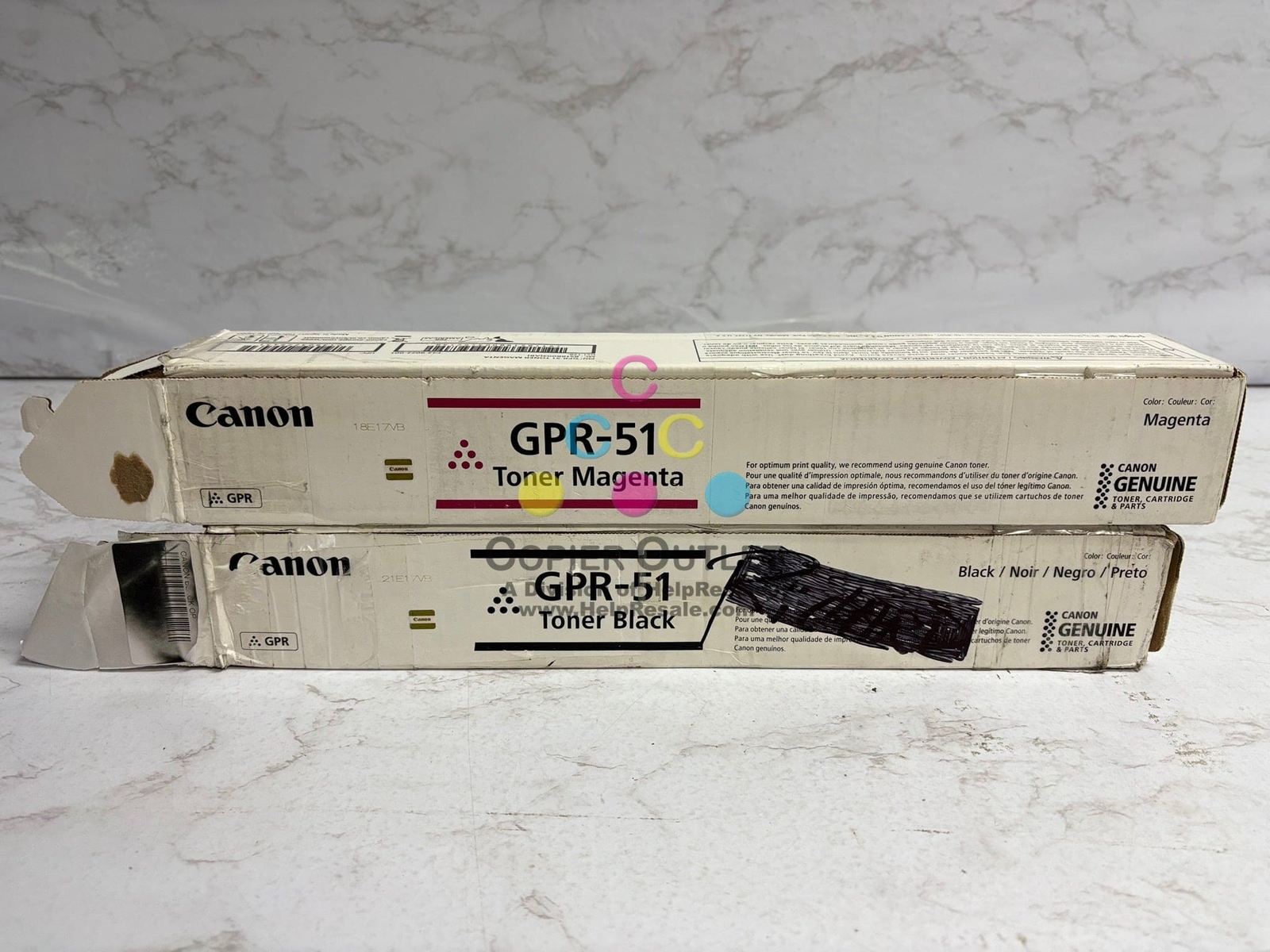 2 Open Genuine Canon imageRUNNER ADV C250,C255,C350,C355 GPR-51 MK Toners
