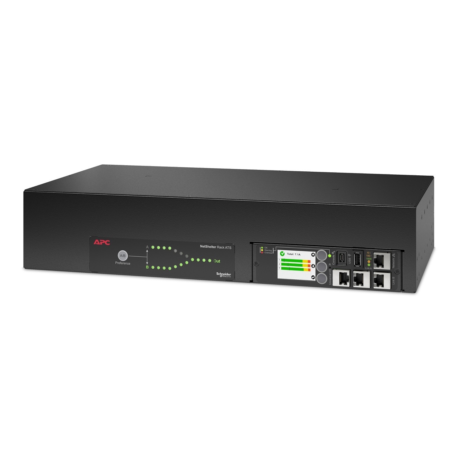 APC AP4424A Rack ATS 230V 32A Automatic Transfer Switch 1U Dual Input