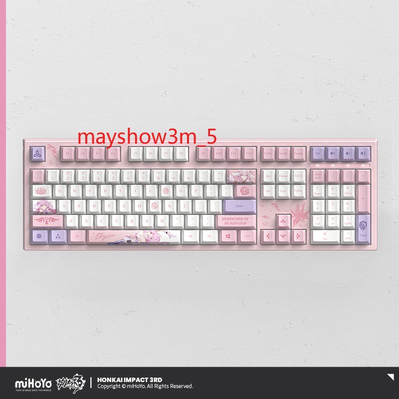 Official Honkai Impact 3 Elysia Hot Swap PBT RGB Backlight Mechanical Keyboard