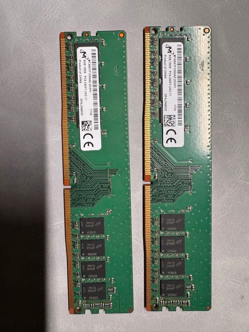 Micron Memory 16GB 8GBx2 PC4-2400T DDR4 RAM Modules