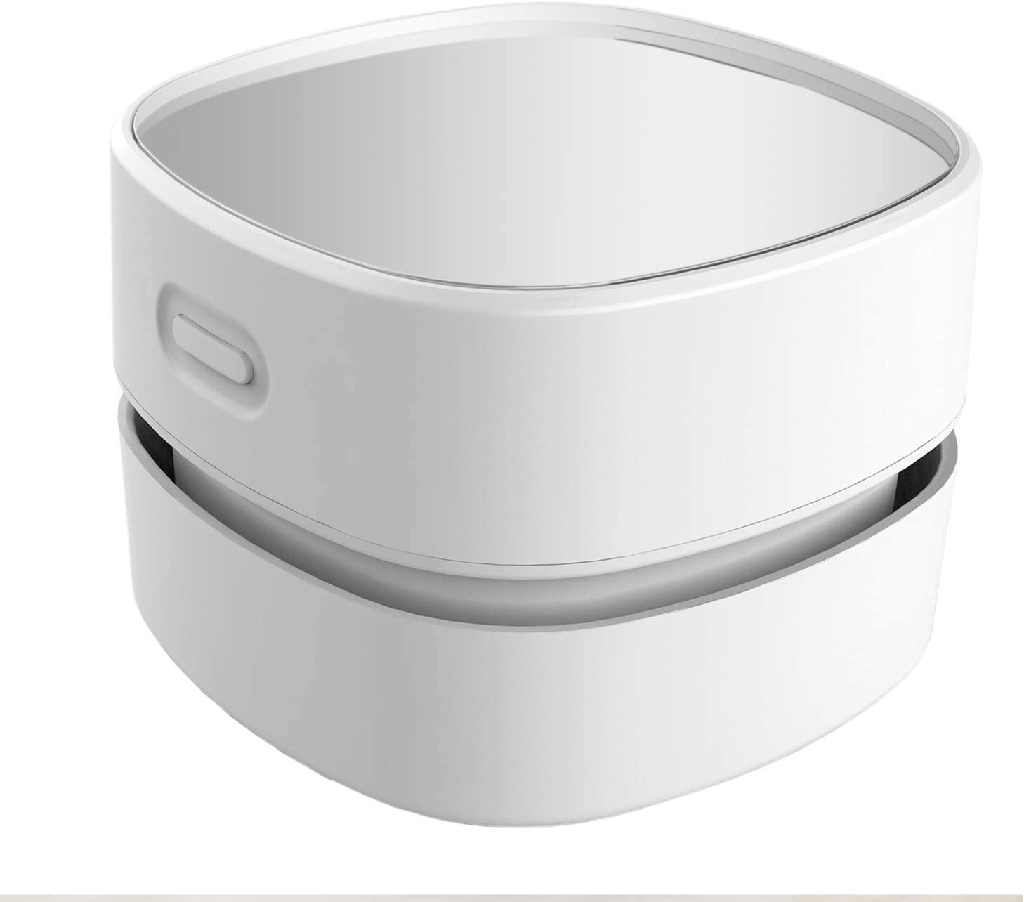 ODISTAR Portable Desktop Mini Vacuum Cleaner, 360 Rotatable Dust Catcher, White