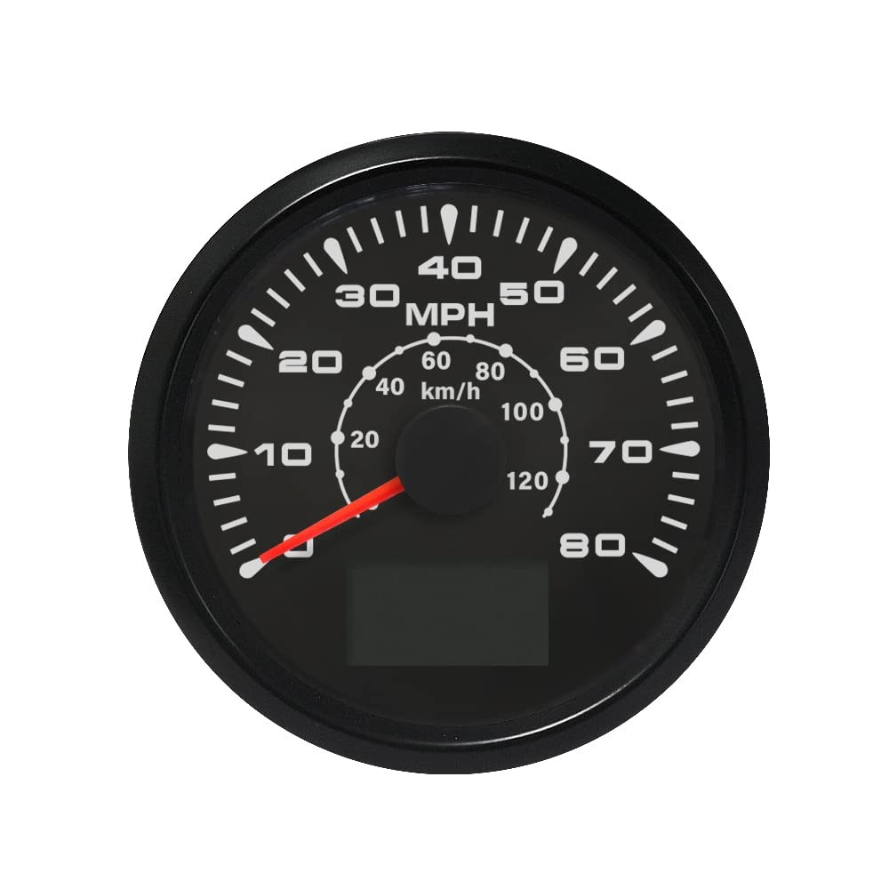 ELING Car Motorcycle Boat GPS Speedometer Odometer 0-80MPH 0-120KM/H ATV UTV ...