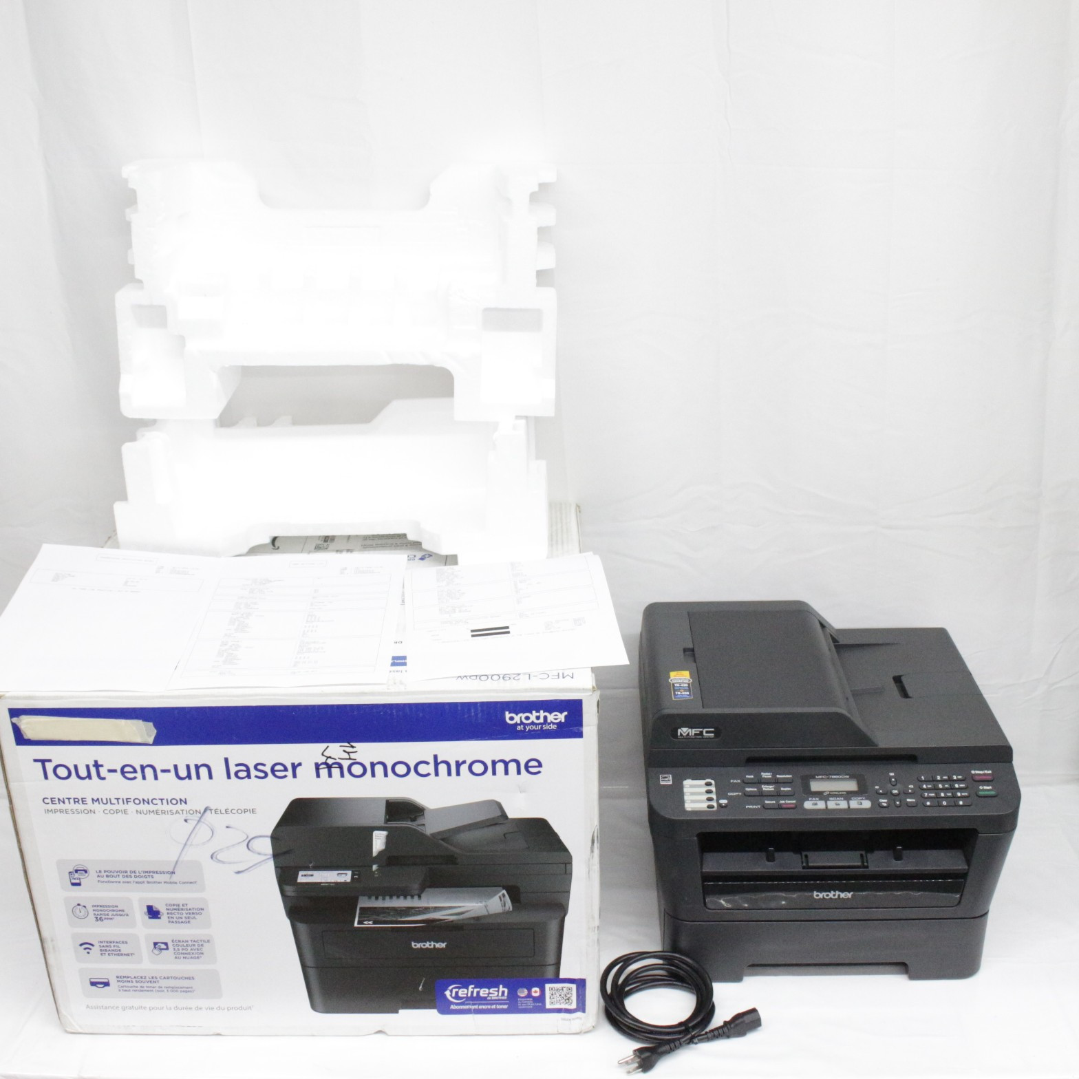Brother MFC-7860DW Black & White All In One Laser Printer With Drum And Toner