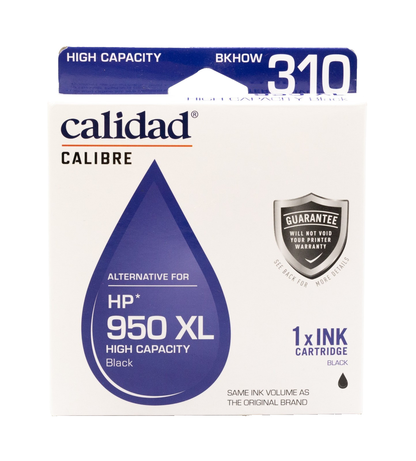 Calidad 310 Black Ink Cartridge For HP 950XL OfficeJet High Capacity 73ml New