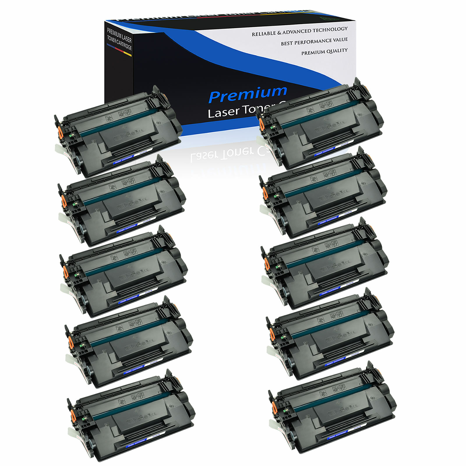 10PK CF287A 87A Black Toner Cartridge For HP LaserJet Pro M501 M501dn M501n