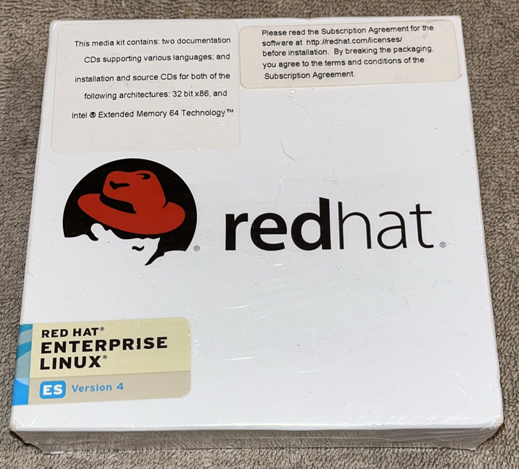 Red Hat Enterprise Linux ES Version 4 NOS Sealed In The Package