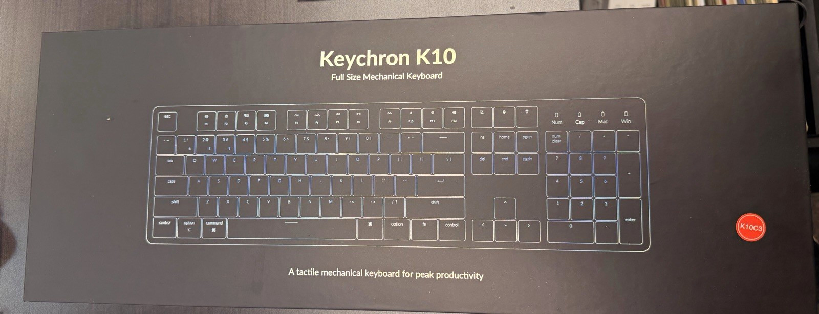 Keychron K10 Wireless Mechanical RGB Backlit Aluminum Black QWERTY English