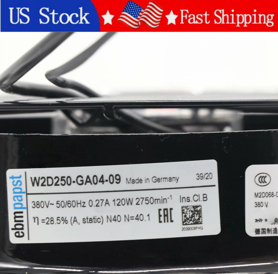 1PCS New Ebmpapst W2D250-GA04-09 380V 120W Siemens Inverter Fan US Stock