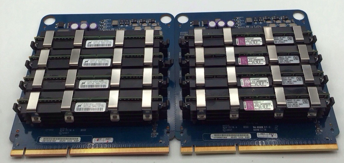 Lot of 2x Genuine Apple Memory Riser Cards for A1186 Mac Pro 3,1 2008 820-2178-A