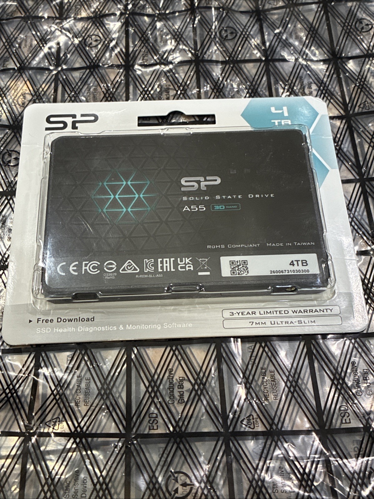 SP Silicon Power 4TB SSD 3D NAND A55 SLC Cache Performance Boost SATA III 2.5