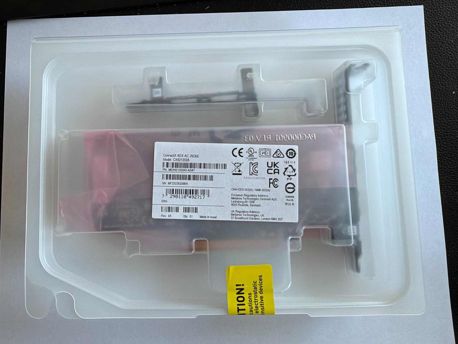 New Mellanox MCX621202AS-ADAT |Dual Port 25GbE SFP28 PCIe 4.0 x8
