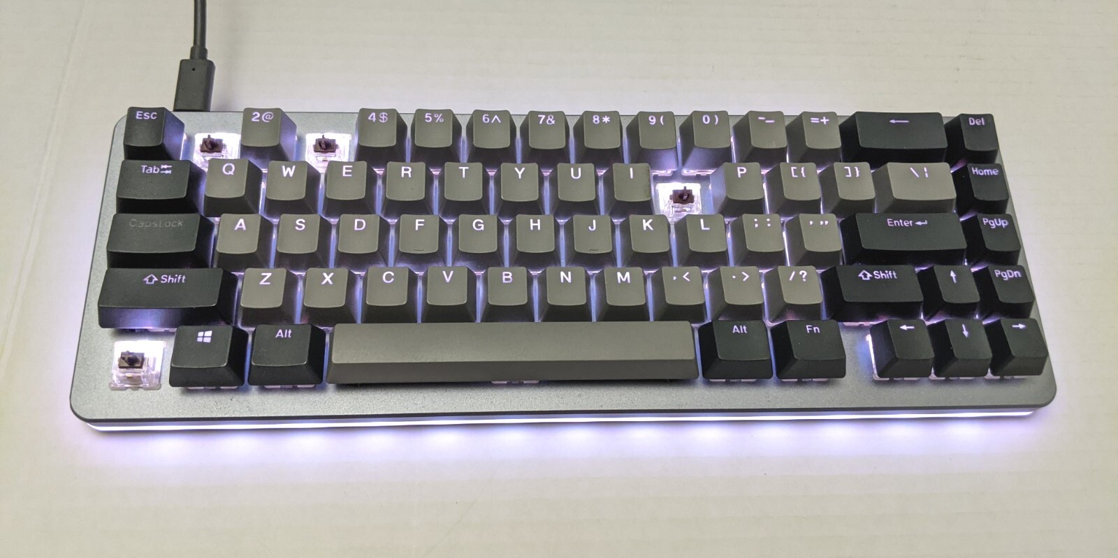 Drop ALT Mechanical Keyboard Gaming Wired RGB Backlight USB-C 4 Key Missing READ