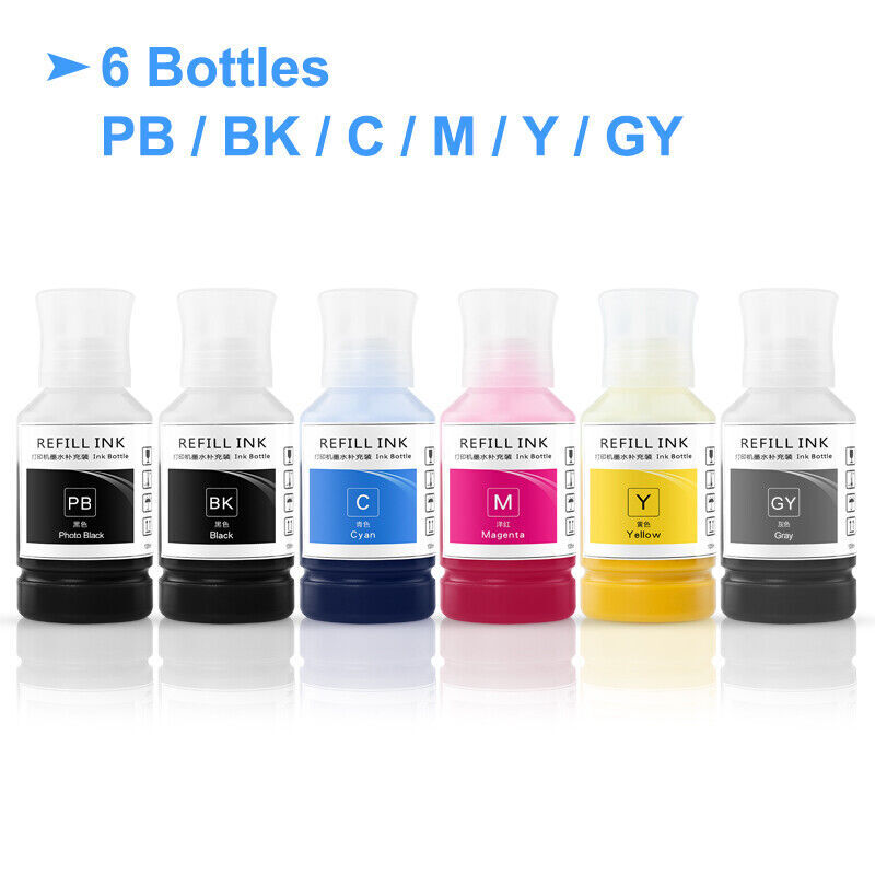 6*135ML Eco Sublimation Ink For Epson 011 012 552 L8168 L8188 ET-8500 ET-8550