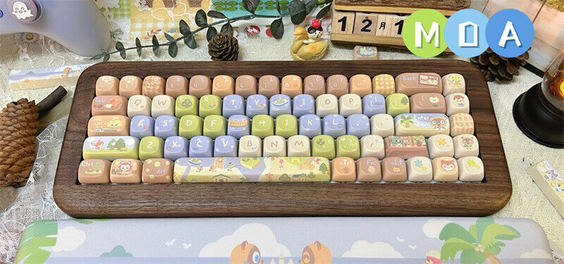 Animal Crossing Forest Friends KeyCaps Anime PBT For Cherry MX Keyboard