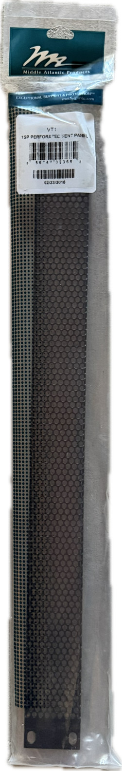 BRAND NEW Middle Atlantic VT1 1U Rack Perforated Vent Panel Black 1pc