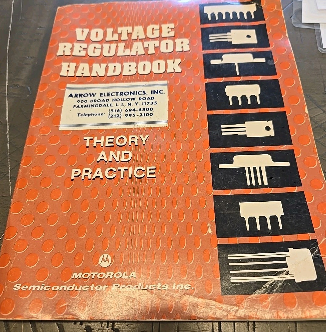 VINTAGE 1st EDITION MOTOROLA 1976 VOLTAGE REGULATOR HANDBOOK