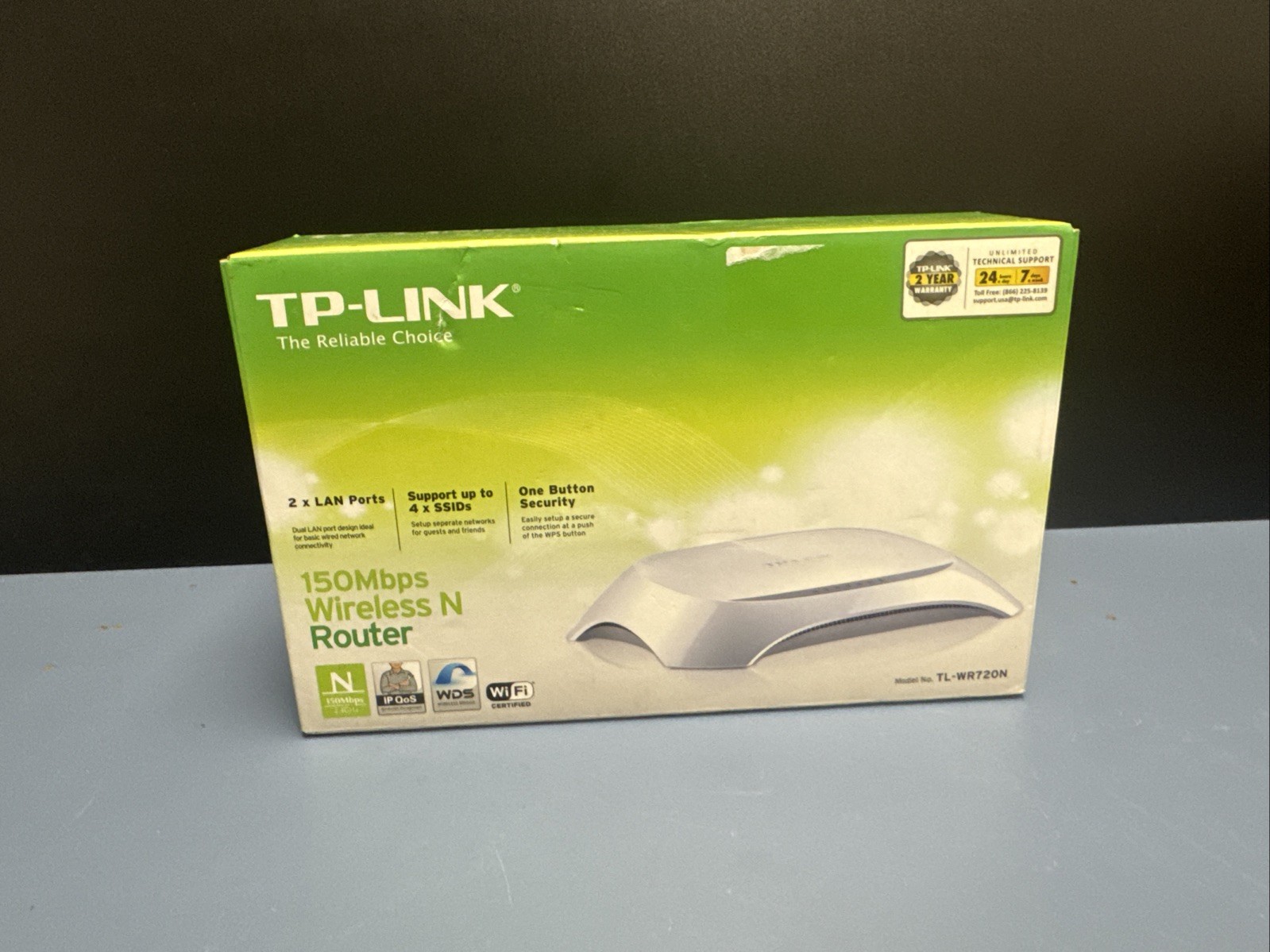 TP-Link 150 Mbps 2-Port Wireless N Wi-Fi Router White Model TL-WR720N