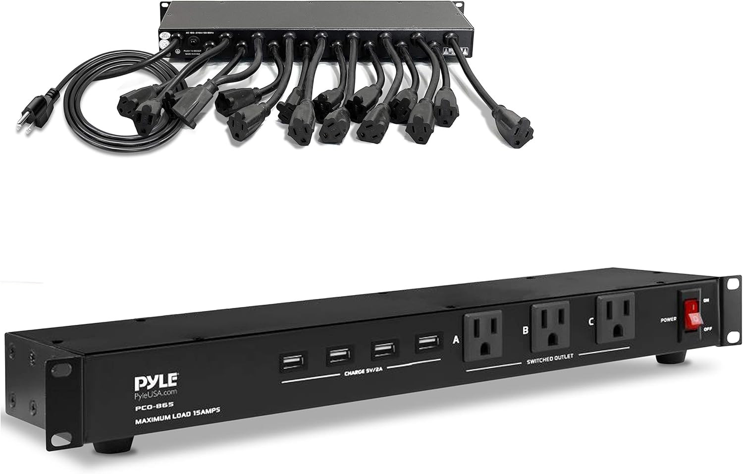19 Outlet 1U 19" Rackmount PDU Power Distribution Supply Center