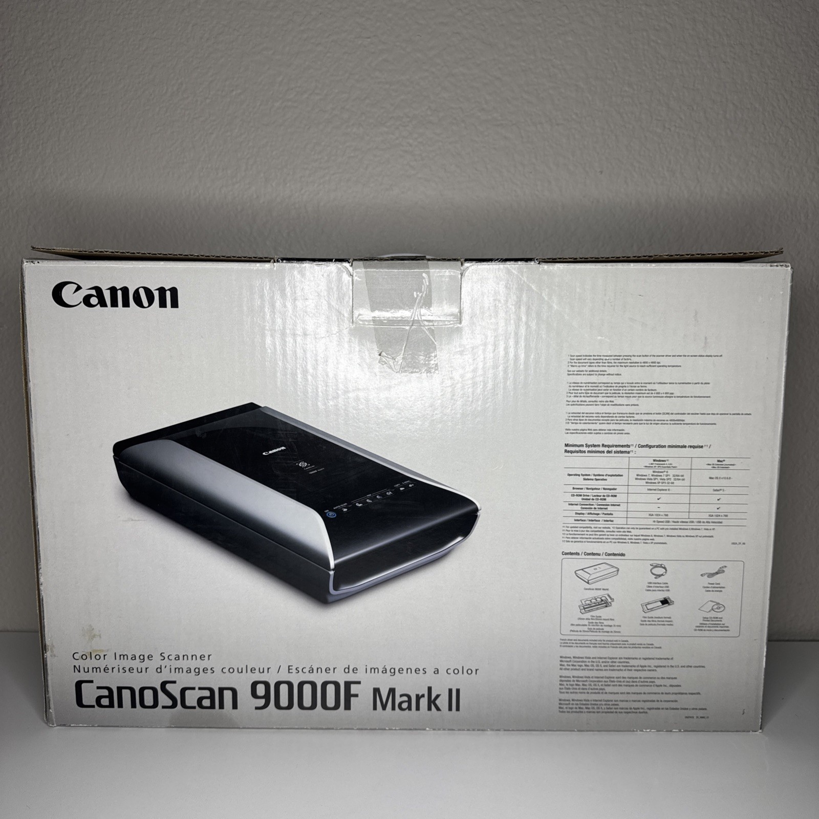 Canon CanoScan 9000F Mark II Flatbed Photo Film Scanner USB AC100V 50 60Hz Used