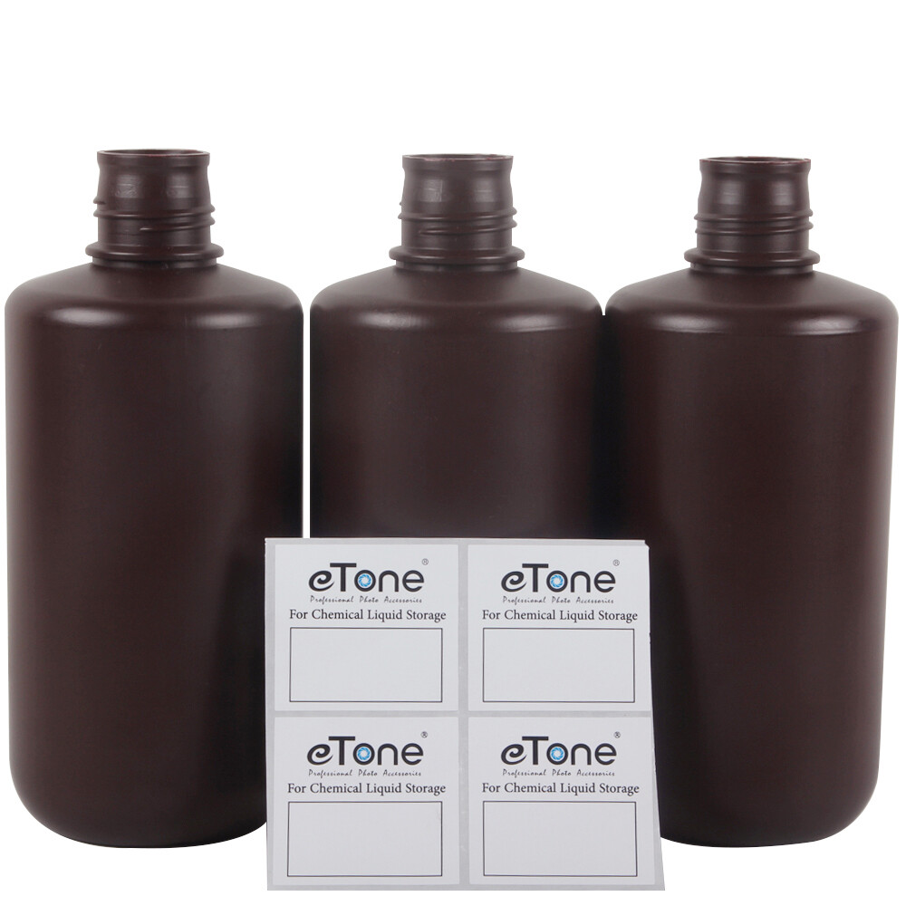 3Pcs 1L 3D Printing UV Resin LCD/DLP Film Processing Chemical Storage Bottles US