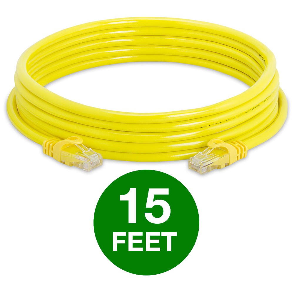 2 PCS Yellow Cat6 Cable Cat 6 Ethernet Patch Cord 10Gbps Internet Cable UTP Wire
