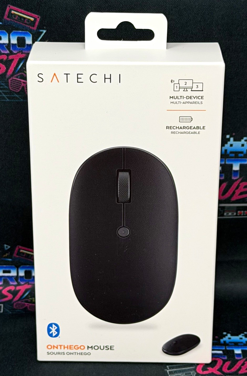Satechi OnTheGo Bluetooth Mouse Rechargeable Multi-Device Black ST-MOTG New