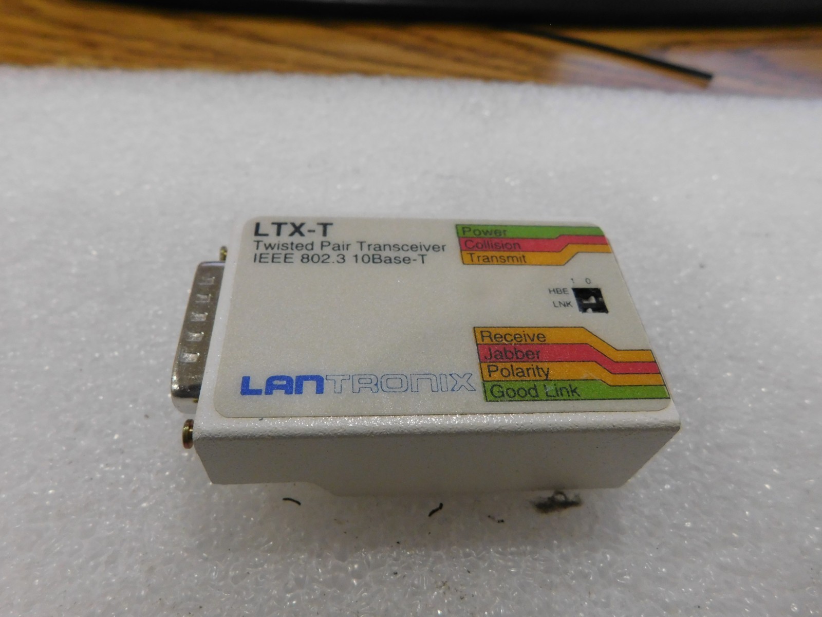 Lantronix Model: LTX-T Twisted Pair Transceiver.    IEEE 802.3.  10Base-T