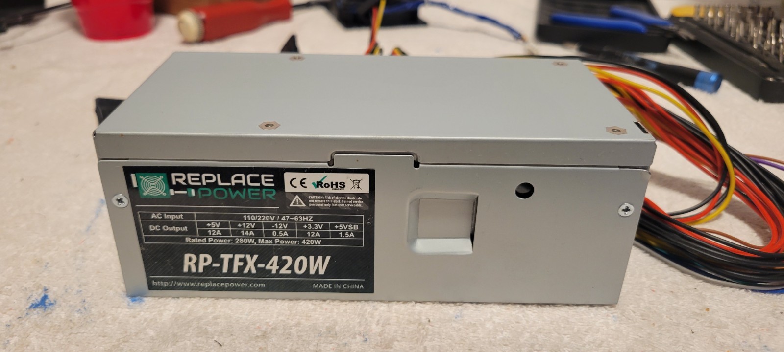 RP-TFX-420W Computer Power Supply 24 Pin SATA 4 Pin