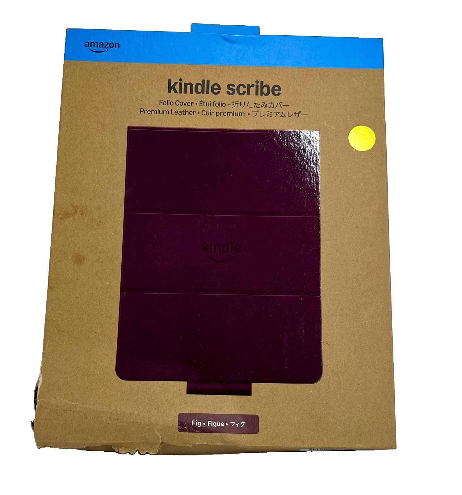 New Amazon Kindle Scribe Executive Folio Cover Only Premium Leather Fig Burgundy