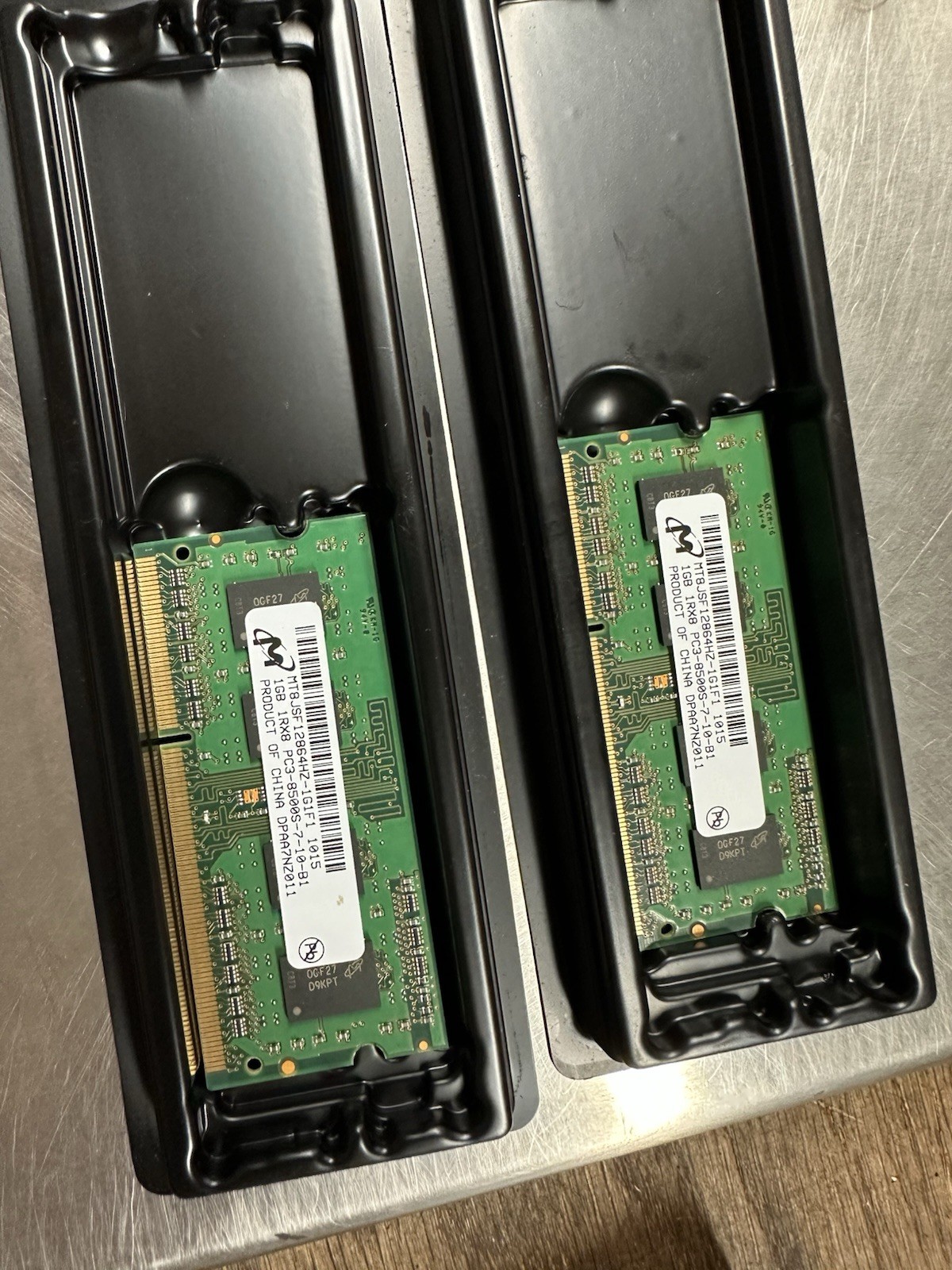 MT8JSF12864HZ-1G1F1 OEM MICRON MEMORY LAPTOP 1GB 1RX8 PC3-8500S-7-10-B1 (CA65)