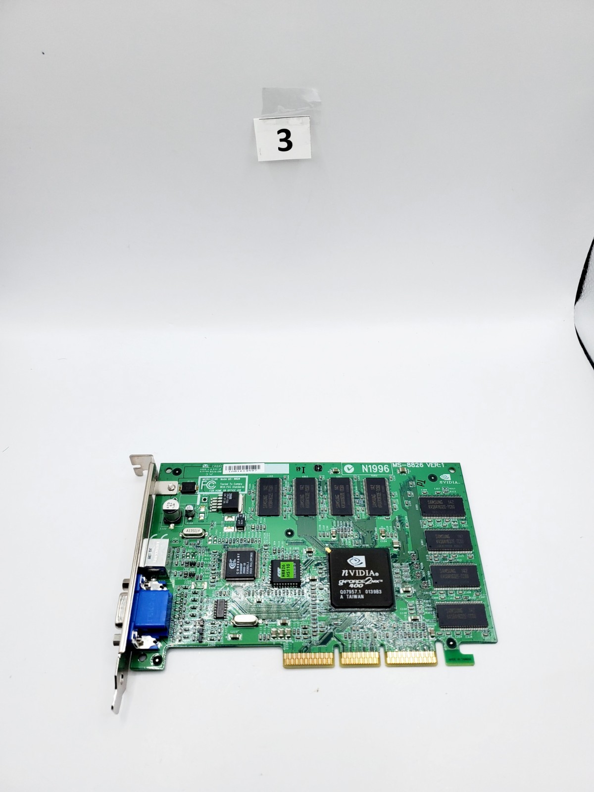 MSI  NVIDIA MS-8826 Ver 30B GeForce2MX 32MB AGP Video Card S-Video VGA AV GPU