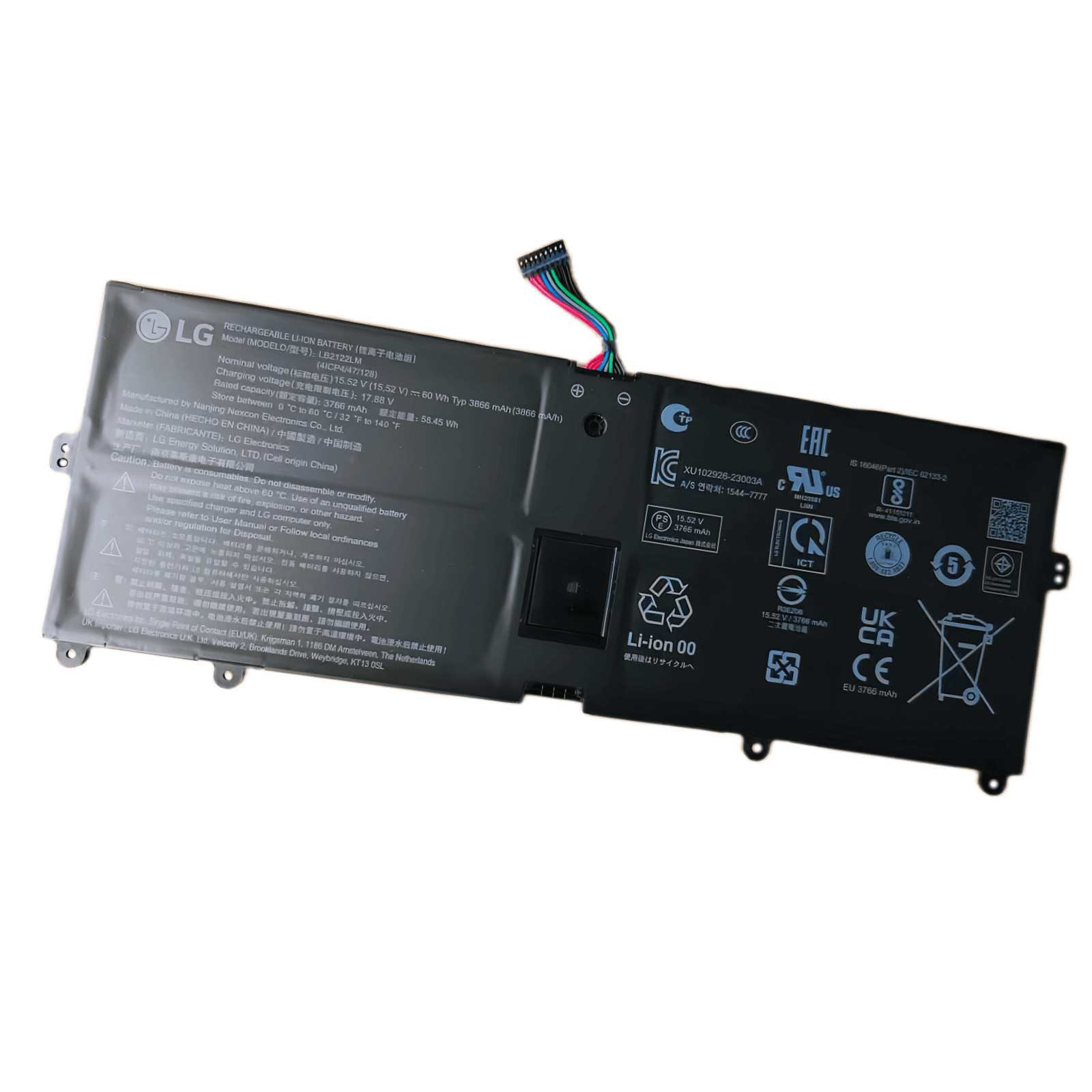 New Original 3866mAh 15.52V LB2122LM Battery For LG Gram 4ICP4/47/128
