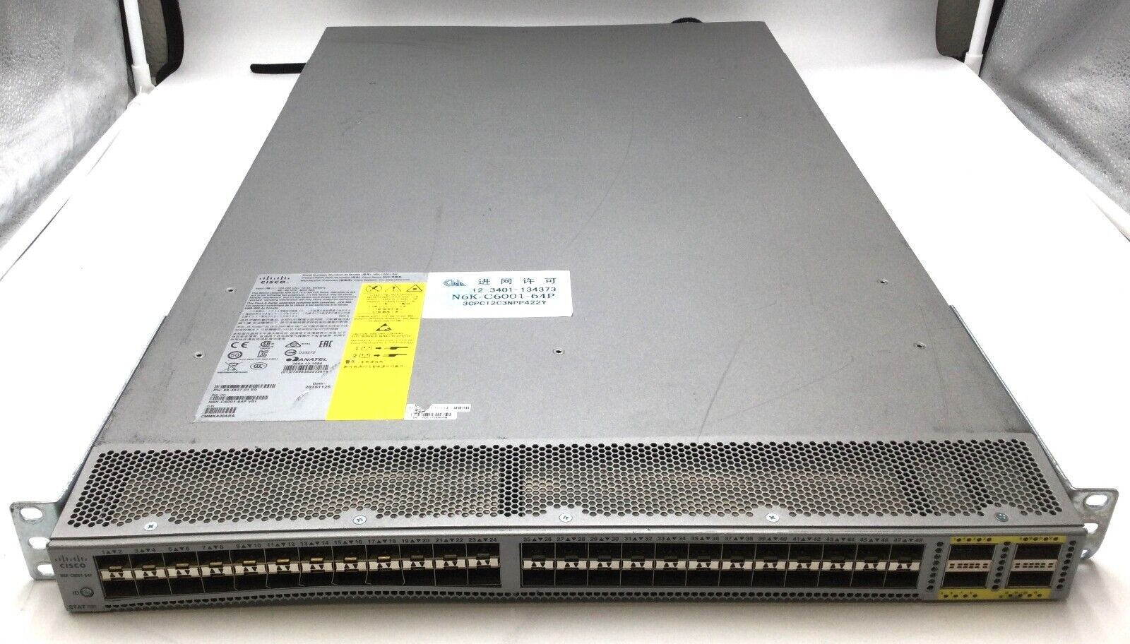 Cisco Nexus 6000 Series N6K-C6001-64P 48-Port SFP+ 4-Port QSFP Dual Power Switch