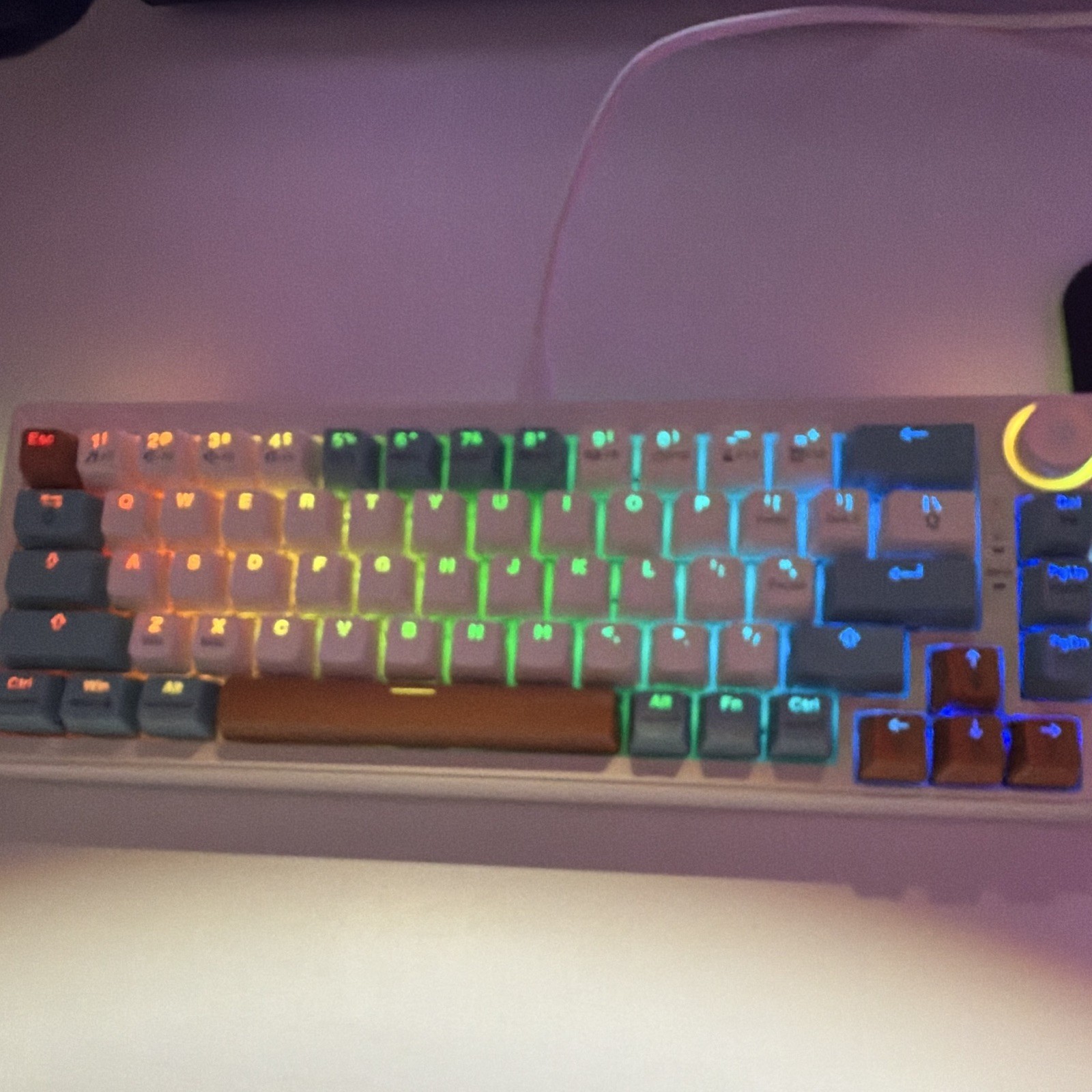 GameStop 68% Wired Mechanical Keyboard QWERTY RGB Illuminated Hot-Swappable