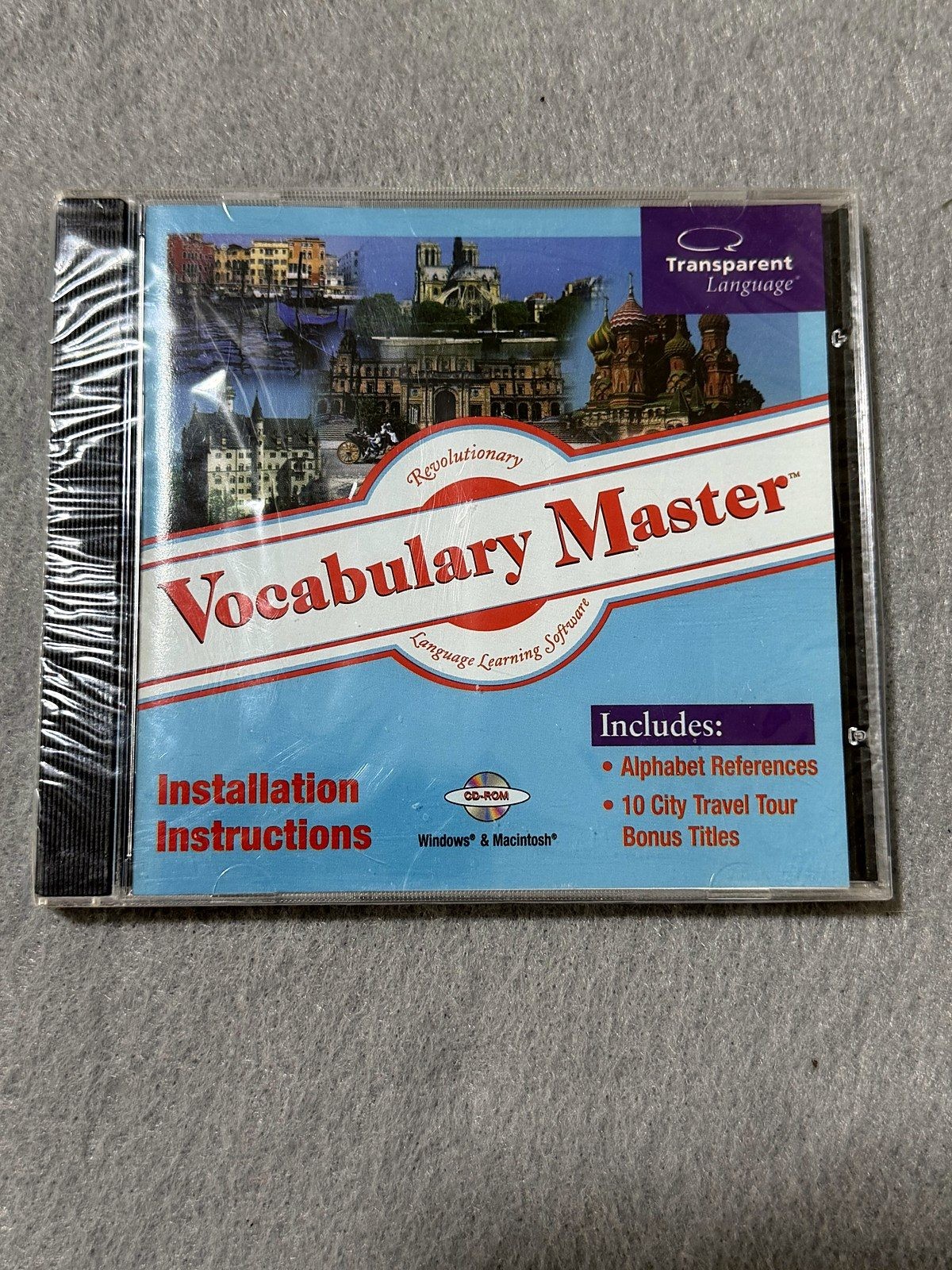 Vocabulary Master Transparent Language CD-ROM Spanish French German New Sealed