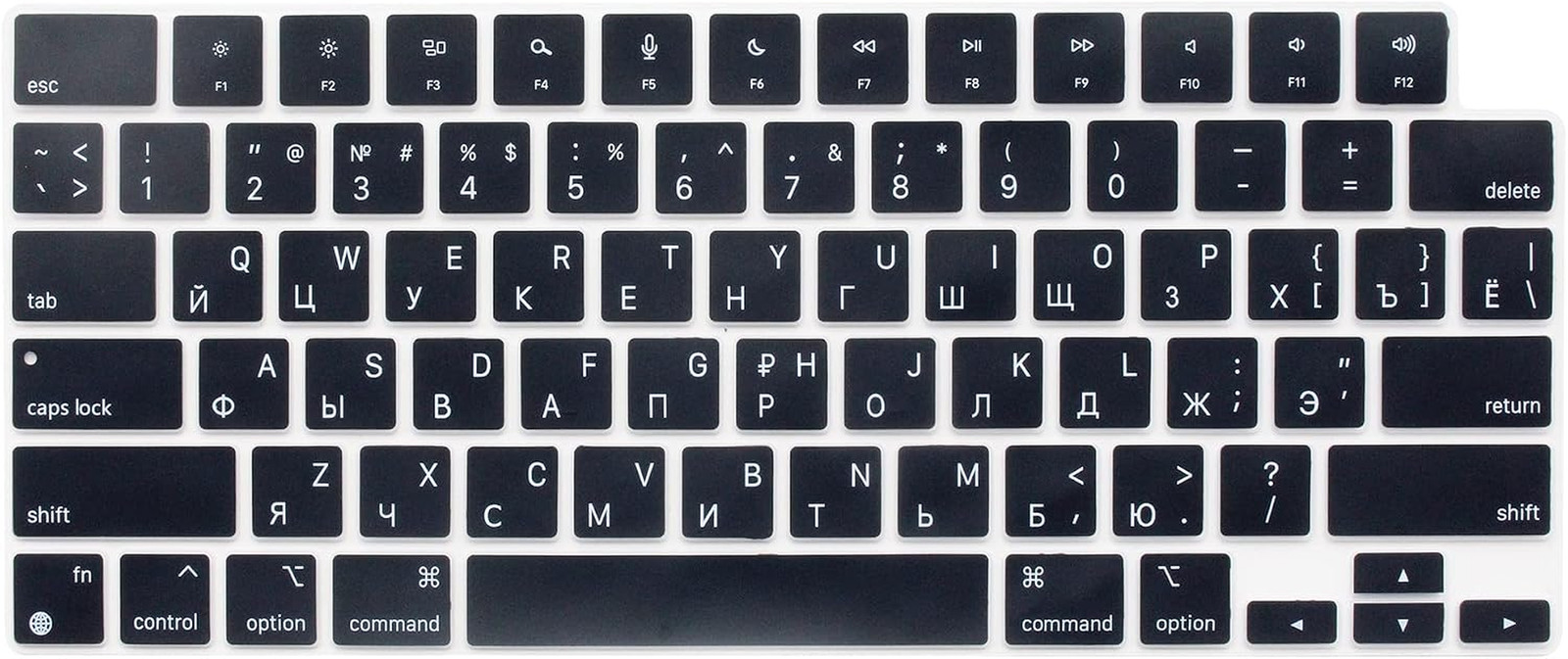 Russian Language Keyboard Cover Compatible for 2026-2022 Macbook Air 13.6 & 15