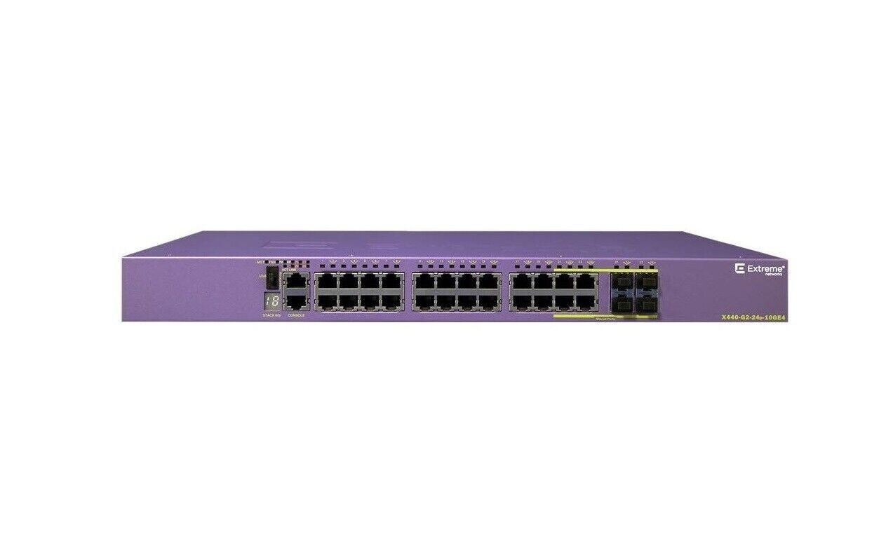 Extreme Networks X440-G2-24P-10GE4 16533 24Plus-Ports POE+ Switch - Open Box