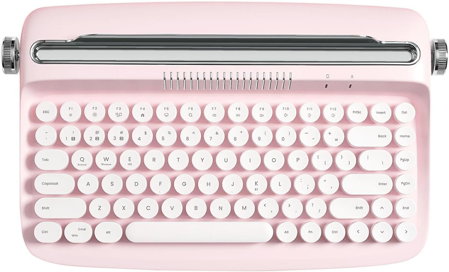 YUNZII ACTTO B303 Wireless Typewriter Keyboard, Bluetooth Connection, Cute Retro