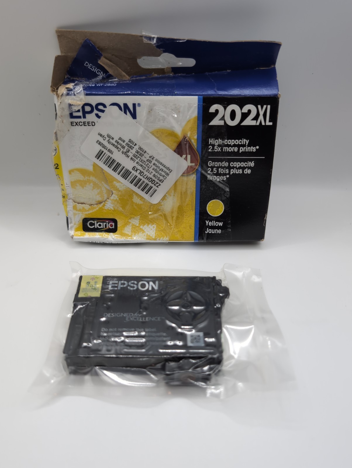 EPSON 202XL Yellow Ink Cartridge, EXP 11/2028 Open box