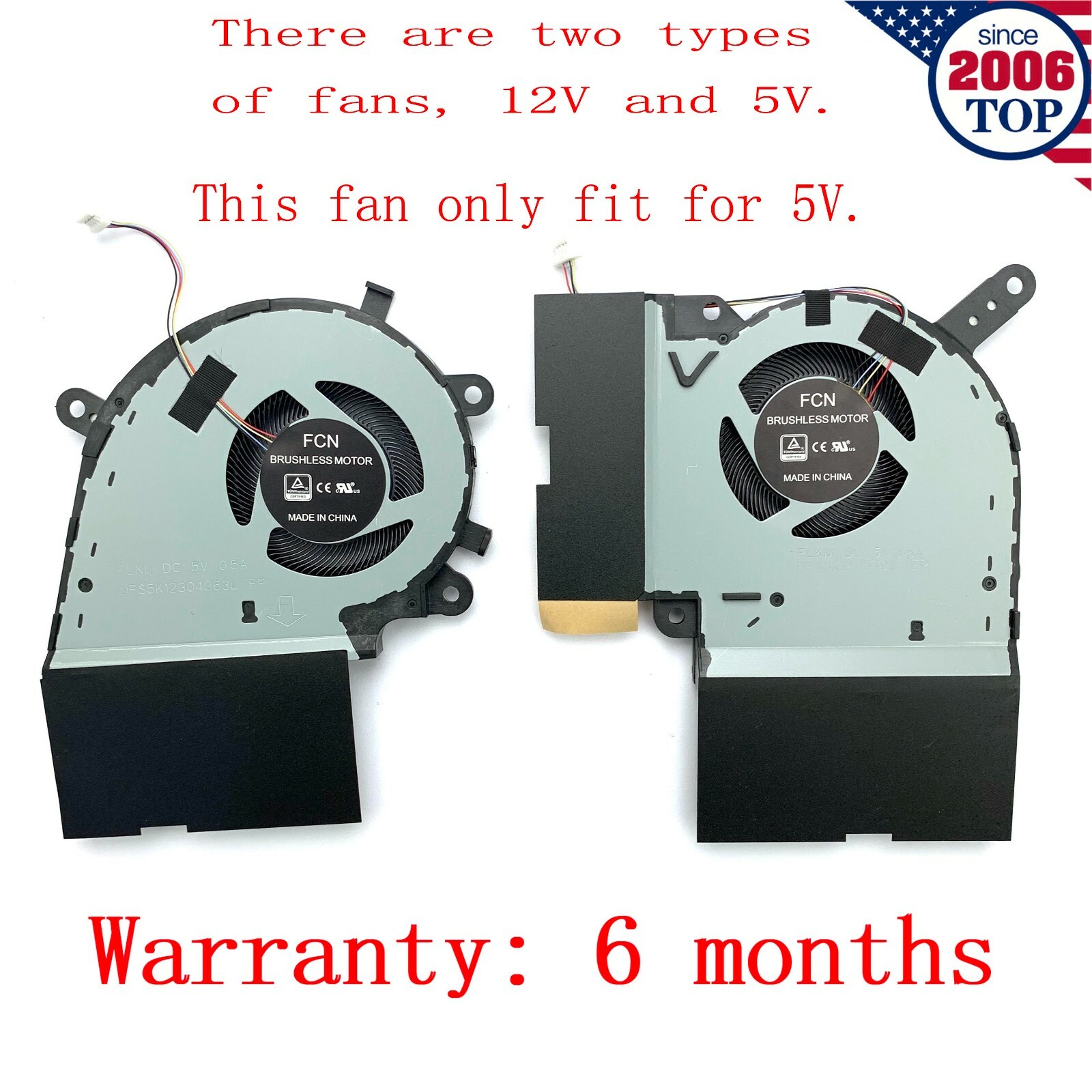 NEW CPU GPU Cooling Fan For ASUS ROG Strix G731G G731GW 5V 0.5A