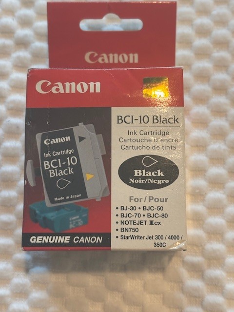 2, Open Box Canon BCI-10 Black Ink Cartridges New In Box SEALED