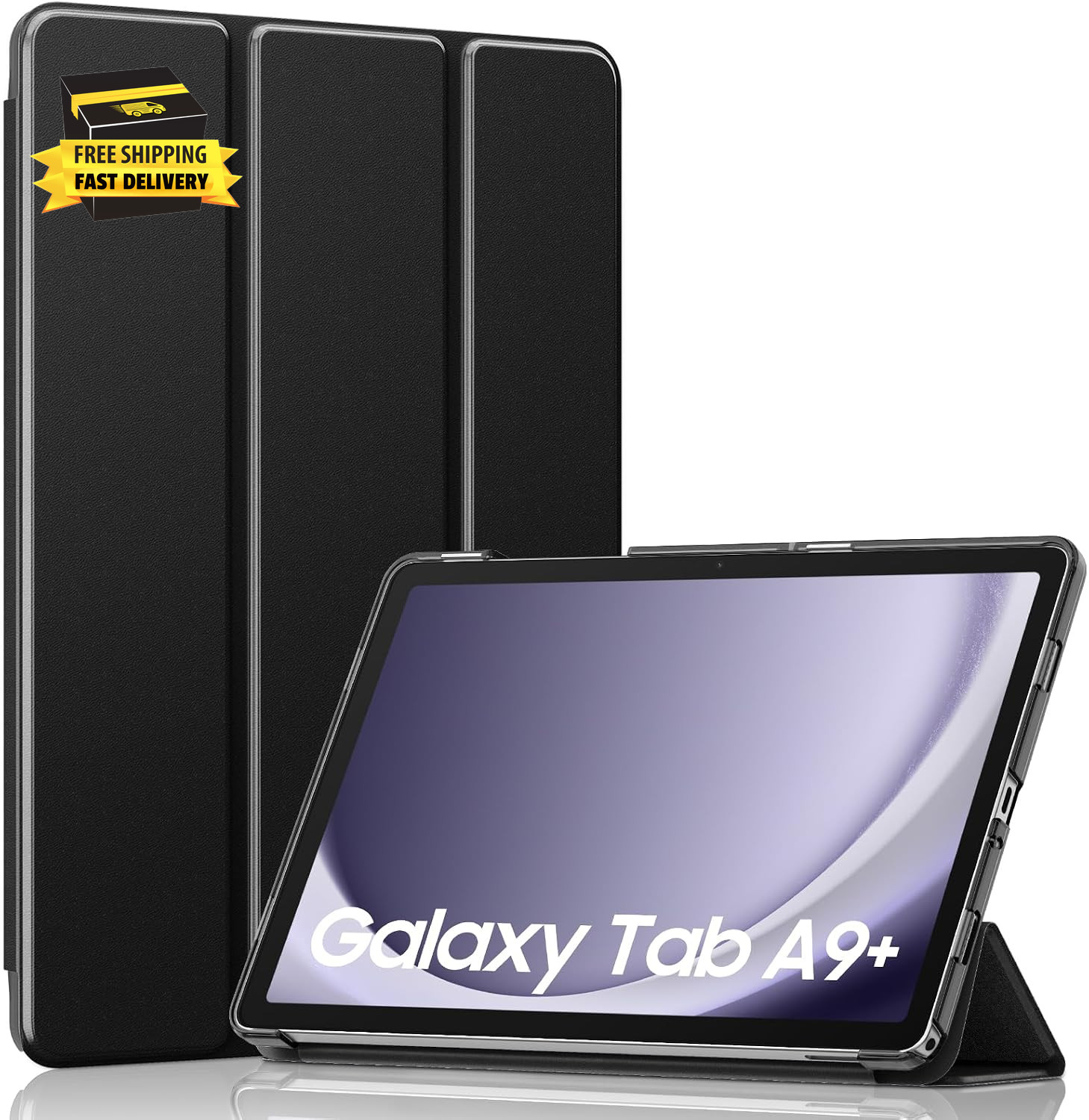 Trifold Case for Galaxy Tab A9 Plus/A9+ 11 Inch 2023, Black ⭐️⭐️⭐️⭐️⭐️