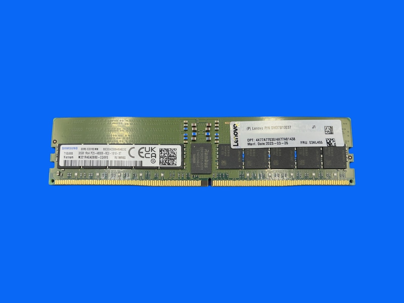 Lenovo 03KL455 32GB DDR5-4800 ECC RDIMM Samsung M321R4GA0BB0-CQK