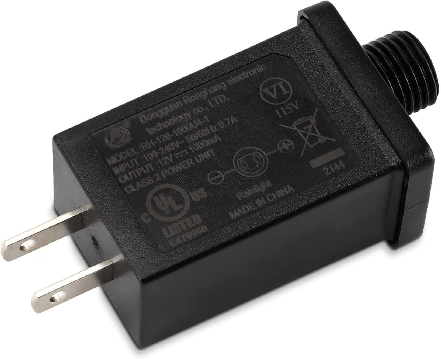 Replacement Christmas Inflatable Plug 1A 12V Class 2 Power Unit, 60Hz Waterproof