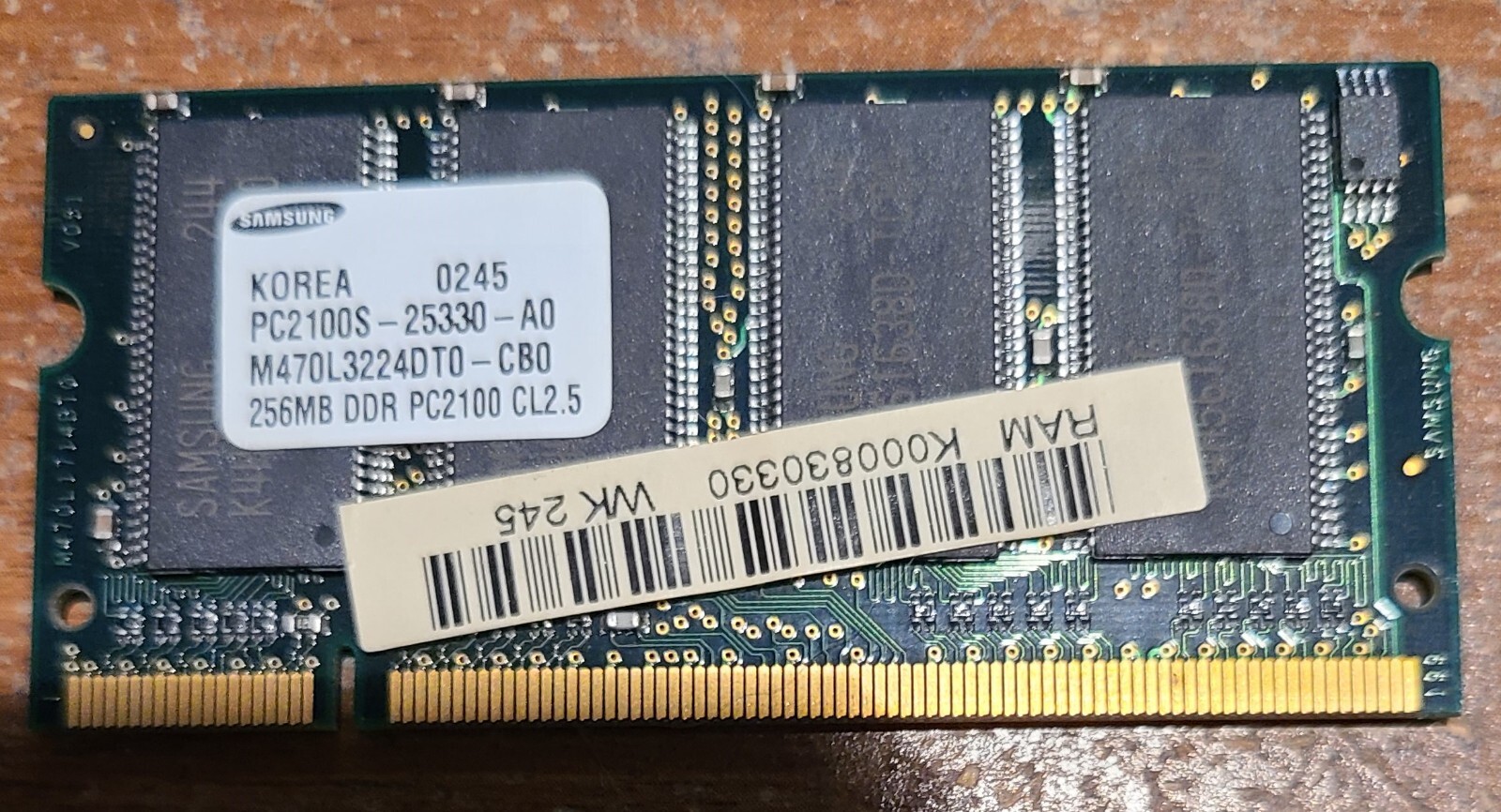 Samsung 256MB DDR PC2100S-25330-A0 Memory M470L3224DT0-CB0