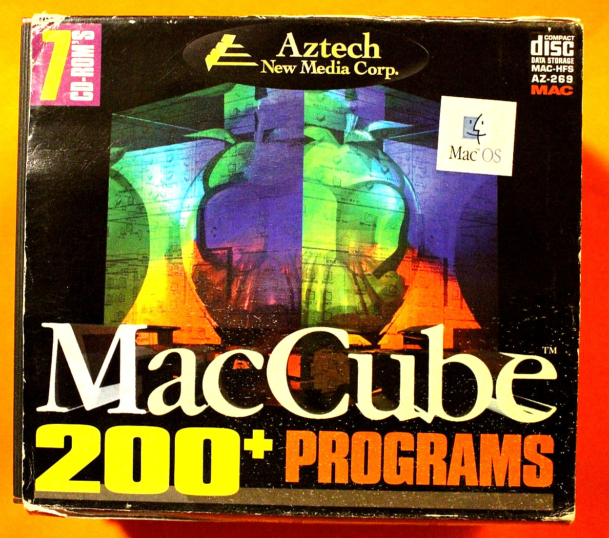 AZTECH NEW MEDIA MAC CUBE 7 CD ROM'S, 200+ Programs and Games, Graphics, Puzzles